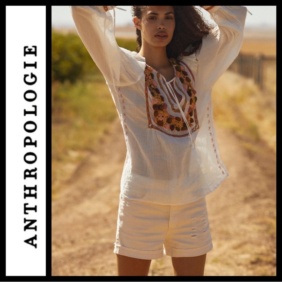 NWOT Anthro Pilcro Ultra High Rise Denim Shorts - Picture 2 of 11